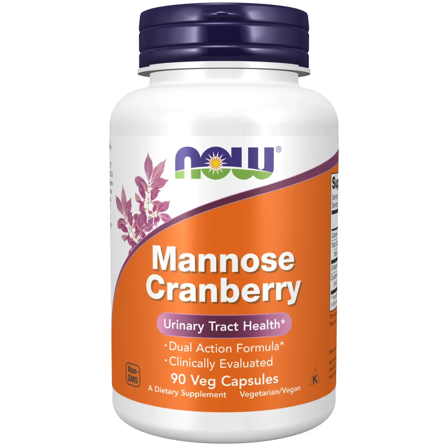 Cranberry com Dextromanose, 90 Cápsulas Vegetais, Now Foods