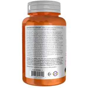Creatina Kre-Alkalyn®, 750 mg, 120 Cápsulas Vegetais, Sports, Now Foods