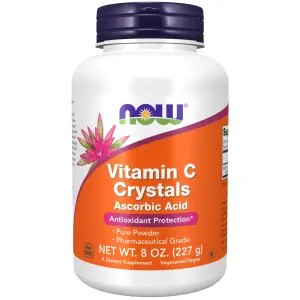 Cristais de Vitamina C, Ácido Ascórbico, 227 g (8 oz), Now Foods