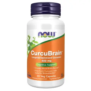 CurcuBrain™, 400 mg, 50 Cápsulas Vegetais, Now Foods