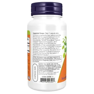 CurcuBrain™, 400 mg, 50 Cápsulas Vegetais, Now Foods