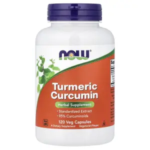 Curcumina de Cúrcuma, 120 Cápsulas Vegetais (665 mg por Cápsula), Now Foods