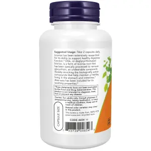DGL com Aloe Vera, Alcaçuz Desglicirrizinado, 400 mg, 100 Cápsulas Vegetais, Now Foods