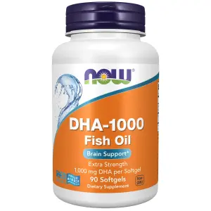 DHA-1000, Óleo de Peixe, 1.000 mg, 90 Cápsulas Softgel, Now Foods