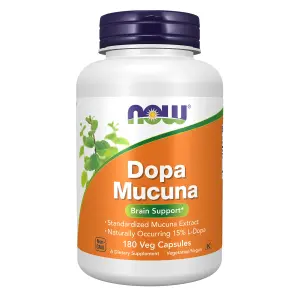 Dopa Mucuna, 400 mg, 180 Cápsulas Vegetais, Now Foods