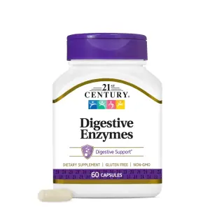 Enzimas Digestivas, 60 Cápsulas, 21st Century