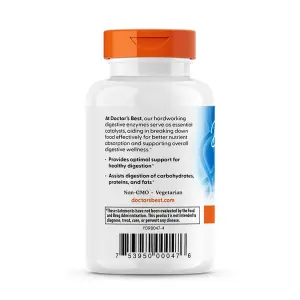 Enzimas Digestivas, 90 Cápsulas Vegetais, Doctor's Best