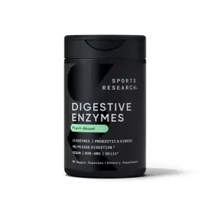 Enzimas Digestivas + Probiótico, À Base de Plantas, 90 Cápsulas Vegetais, Sports Research