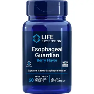 Esophageal Guardian, Berry, 60 Comprimidos Mastigáveis Vegetarianos, Life Extension