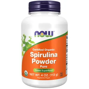 Espirulina Orgânica Certificada em Pó, 113 g (4 oz), Now Foods