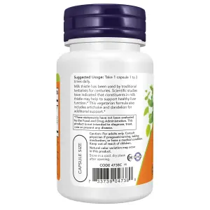 Extrato de Cardo-Mariano, 300 mg, 100 Cápsulas Vegetais, Now Foods