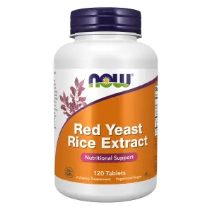 Extrato de Levedura de Arroz Vermelho, 120 Comprimidos, Now Foods