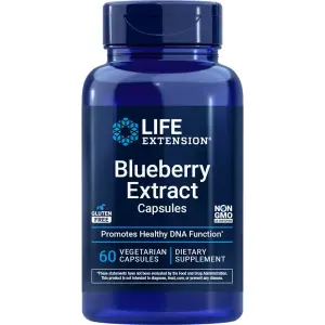 Cápsulas de Extrato de Mirtilo, 500 mg, 60 Cápsulas Vegetarianas, Life Extension