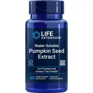 Extrato da Semente de Abóbora Solúvel em Água, 60 Cápsulas Vegetarianas (262 mg por Cápsula), Life Extension