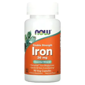 Ferro, Força Dupla, 36 mg, 90 Cápsulas Vegetais, Now Foods