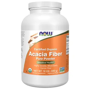Fibra de Acácia Orgânica Pura Certificada em Pó, 340 g (12 oz), Now Foods