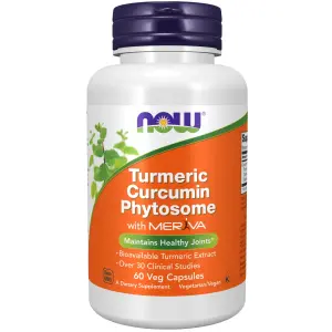 Fitossoma de Curcumina de Cúrcuma com Meriva®, 60 Cápsulas Vegetais (500 mg por Cápsula), Now Foods