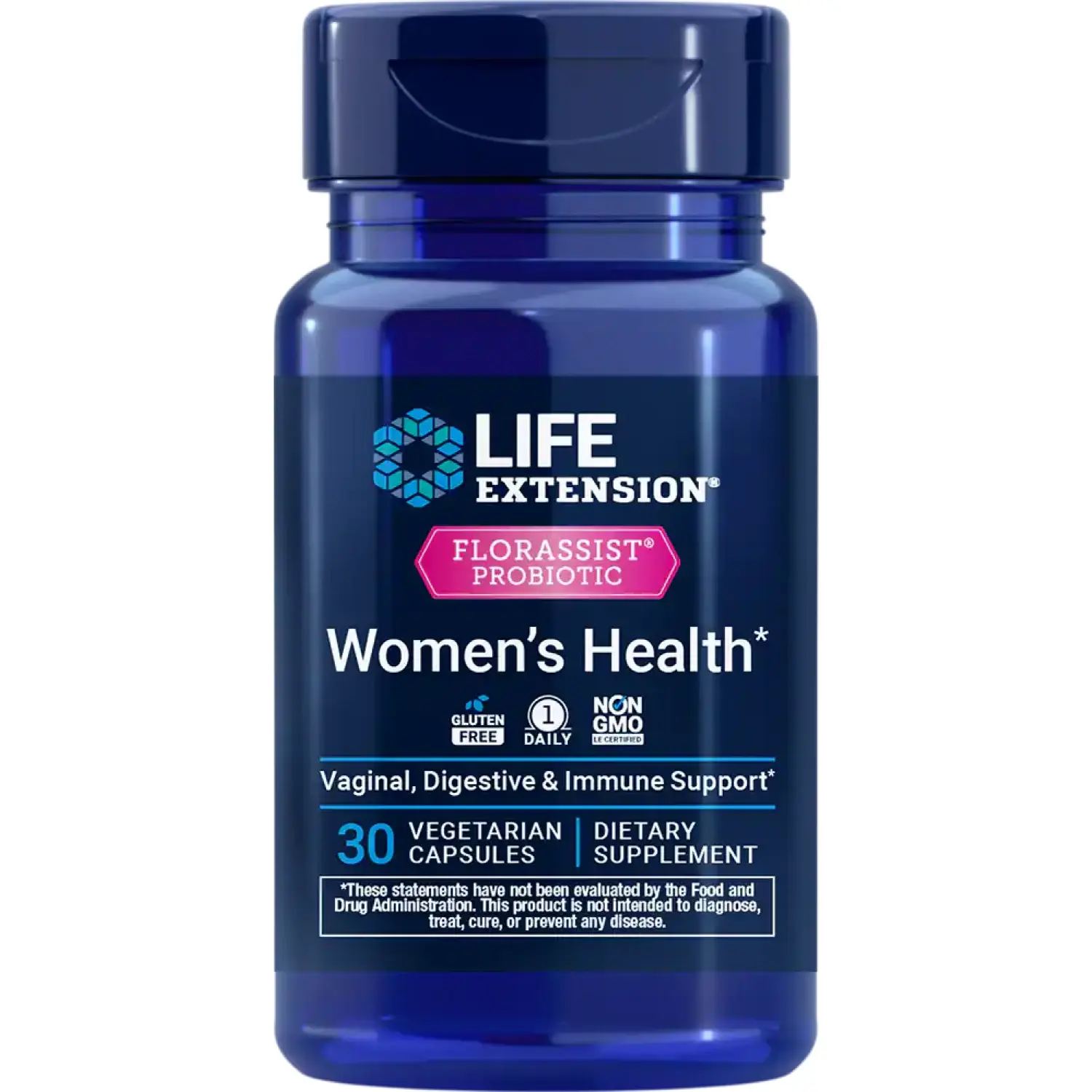 FLORASSIST® Probiótico, Saúde da Mulher, 30 Cápsulas Vegetarianas, Life Extension