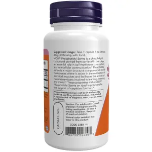 Phosphatidyl Serine, Fosfatidilserina, 60 Cápsulas Vegetais, Now Foods