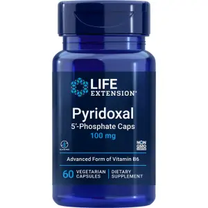 Cápsulas de Fosfato de Piridoxal, 100 mg, 60 Cápsulas Vegetarianas, Life Extension
