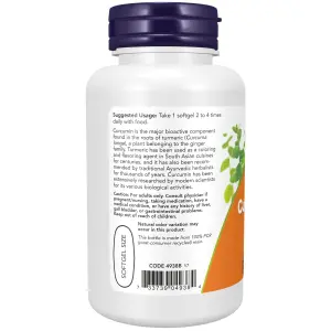 Géis de Curcumina de Cúrcuma, 475 mg, 60 Cápsulas Softgel, Now Foods