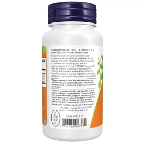 Géis de Hortelã-Pimenta com Óleos de Gengibre e Erva-doce, 90 Cápsulas Softgel, Now Foods