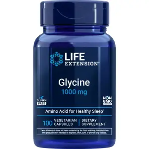 Glicina, 1.000 mg, 100 Cápsulas Vegetarianas, Life Extension