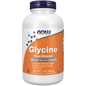Glicina, Pó Puro, 1 lb (454 g), Now Foods