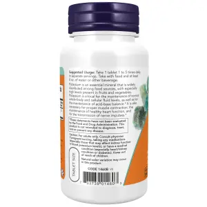 Gluconato de Potássio, 99 mg, 250 Comprimidos, Now Foods
