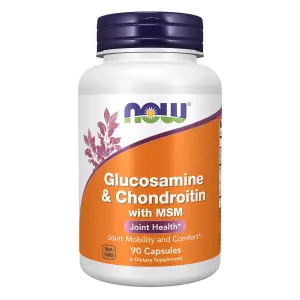 Glucosamine e Condroitina com MSM, 90 Cápsulas, Now Foods