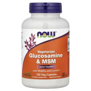Glucosamina Vegetariana e MSM, 120 Cápsulas Vegetais, Now Foods