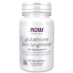 Glutathione Skin Brightener™, 30 Cápsulas Vegetais, Solutions, Now Foods