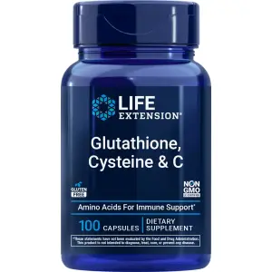 Glutationa, Cisteína e Vitamina C, 100 Cápsulas, Life Extension