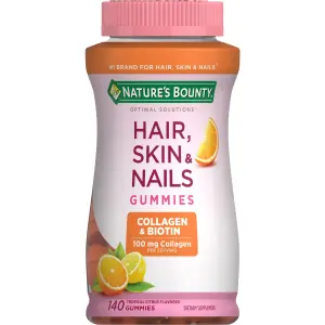 Gomas para Cabelos, Pele e Unhas, 140 Gomas Sabor Cítrico Tropical, Nature's Bounty