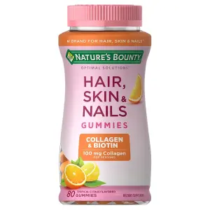Gomas para Cabelos, Pele e Unhas, 80 Gomas Sabor Cítrico Tropical, Nature's Bounty