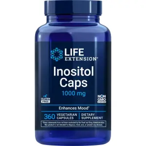 Cápsulas de Inositol, 1.000 mg, 360 Cápsulas Vegetarianas, Life Extension