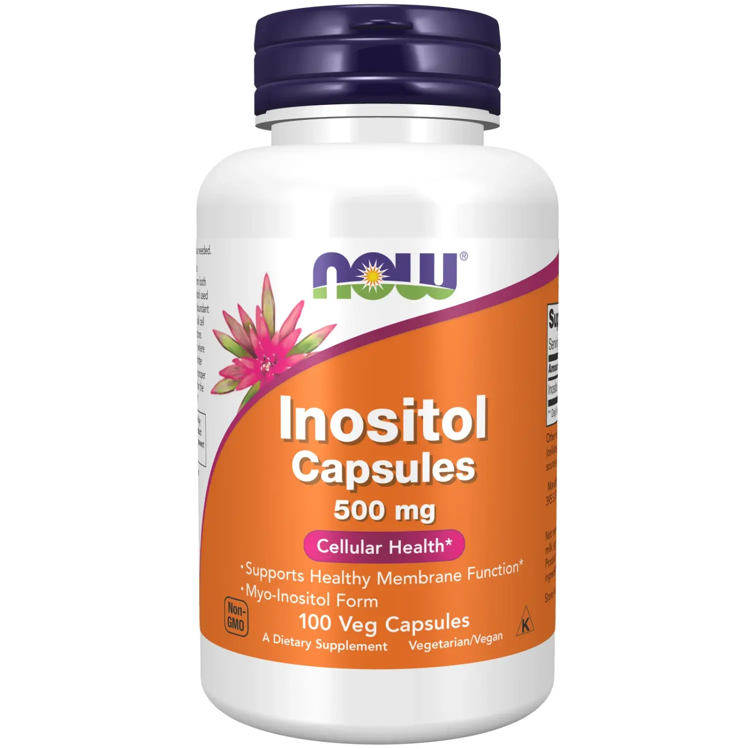 Inositol, 500 mg, 100 Cápsulas Vegetais, Now Foods