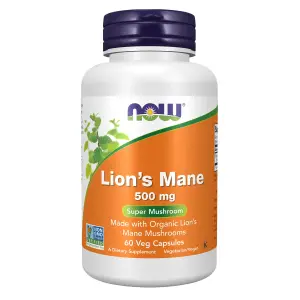 Juba de Leão, 500 mg, 60 Cápsulas Vegetais, Now Foods