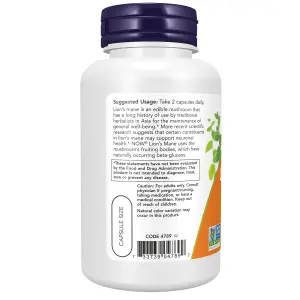 Juba de Leão, 500 mg, 60 Cápsulas Vegetais, Now Foods