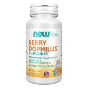 Kids, Berry Dophilus™, 60 Cápsulas Mastigáveis, Now Foods