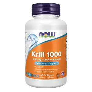 Krill 1000, 1.000 mg, 60 Cápsulas Softgel, Now Foods