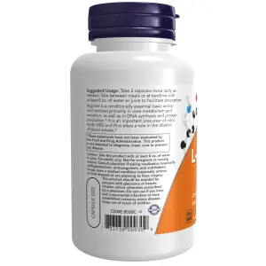 L-Arginina, 500 mg, 100 Cápsulas Vegetais, Now Foods