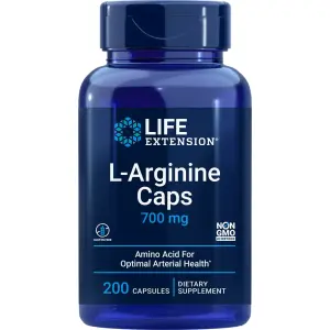 Cápsulas de L-Arginina, 700 mg, 200 Cápsulas, Life Extension