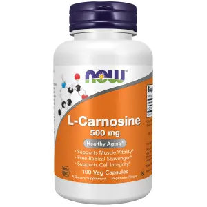 L-Carnosina, 500 mg, 100 Cápsulas Vegetais, Now Foods