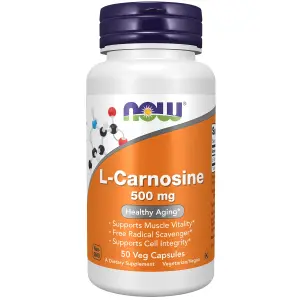 L-Carnosina, 500 mg, 50 Cápsulas Vegetais, Now Foods