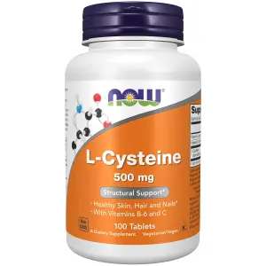 L-Cisteína, 500 mg, 100 Comprimidos, Now Foods