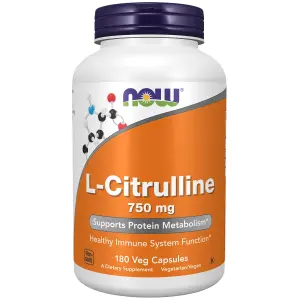 L-citrulina, 750 mg, 180 Cápsulas Vegetais, Now Foods