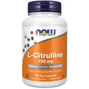 L-Citrulina, 750 mg, 90 Cápsulas Vegetais, Now Foods