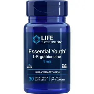 L-ergothioneine Essencial para a Juventude, 5 mg, 30 Cápsulas Vegetarianas, Life Extension