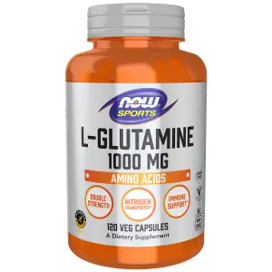 L-Glutamina, 1.000 mg, 120 Cápsulas Vegetais, Sports, Now Foods